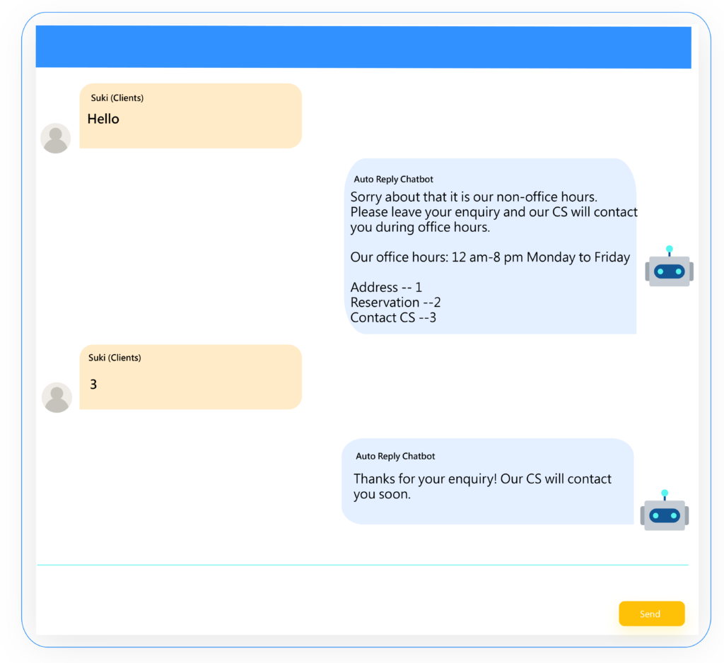 Automated Reply for Incoming Inquiries - dumbchat