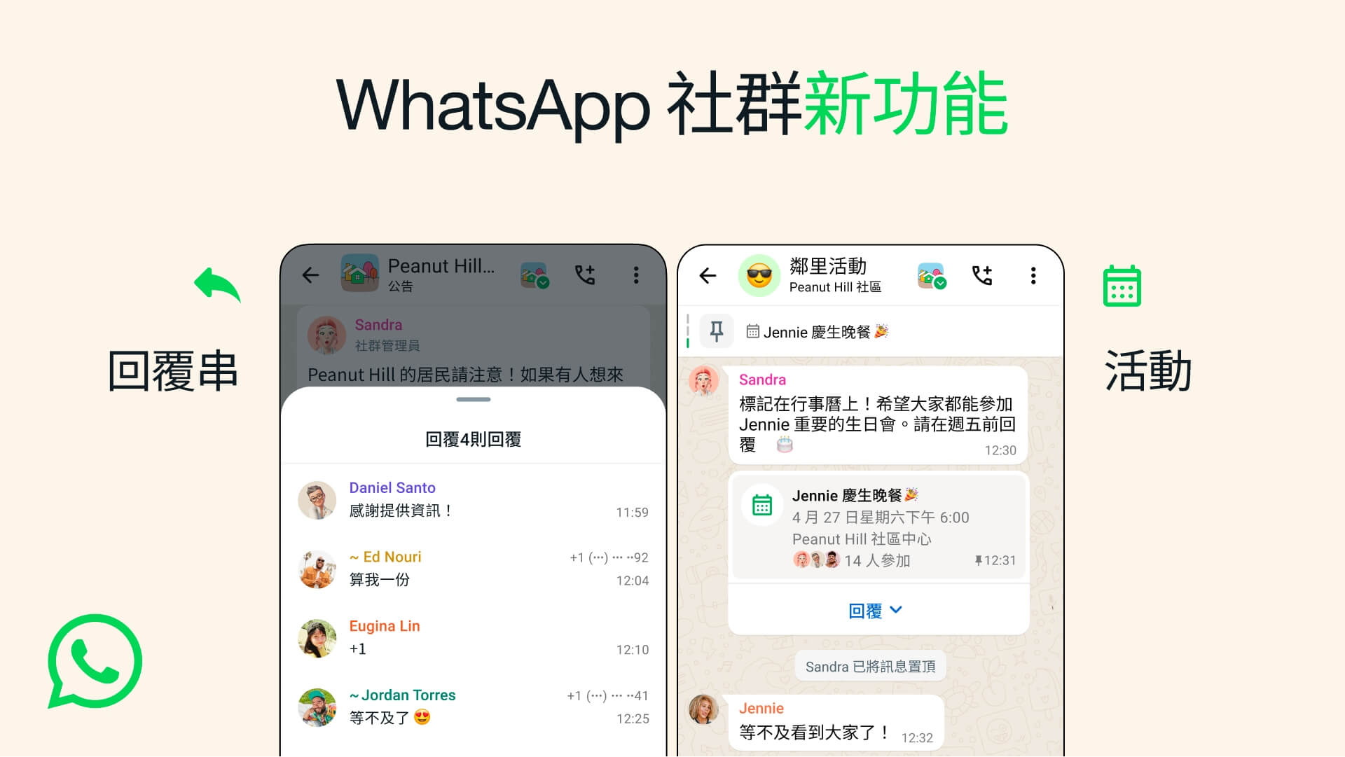 WhatsApp社群新功能
