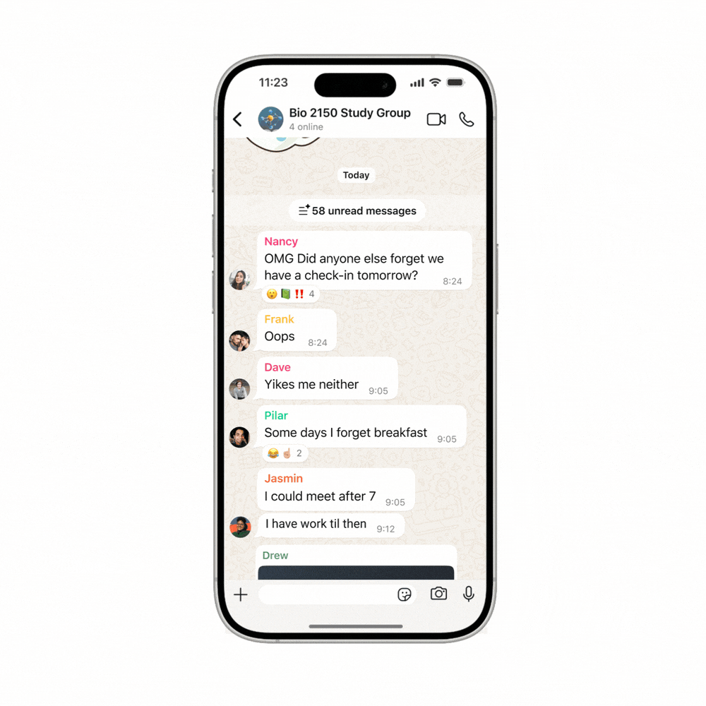 WhatsApp Messenger訊息摘要